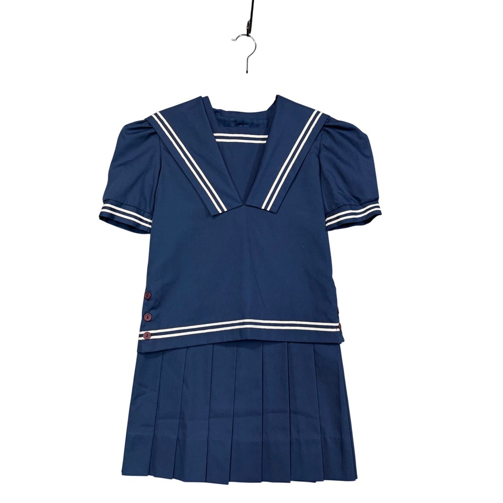 Jayne Copeland Sailor Dress Set Kids Size 8 Blue Vintage Nautical 2pc Halloween